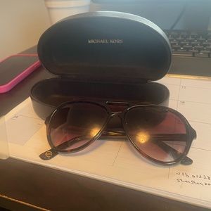 Michael Kors Aviator style sunglasses in original case. No scratches.